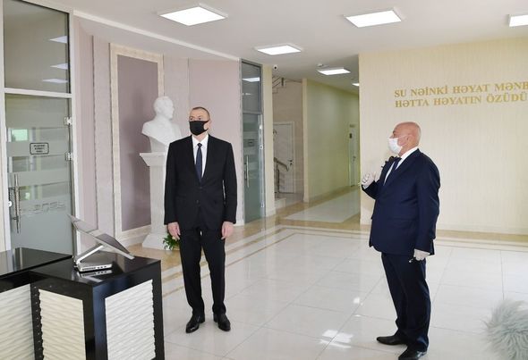 Ağcabədi şəhərinin içməli su təchizatı və kanalizasiya sistemləri istismara verilib - YENİLƏNİB+FOTO