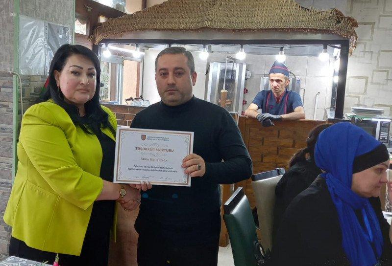 Zəfər Yolu İctimai Birliyi Şəhid ailələri üçün ehsan süfrəsi təşkil etdi - FOTOLAR