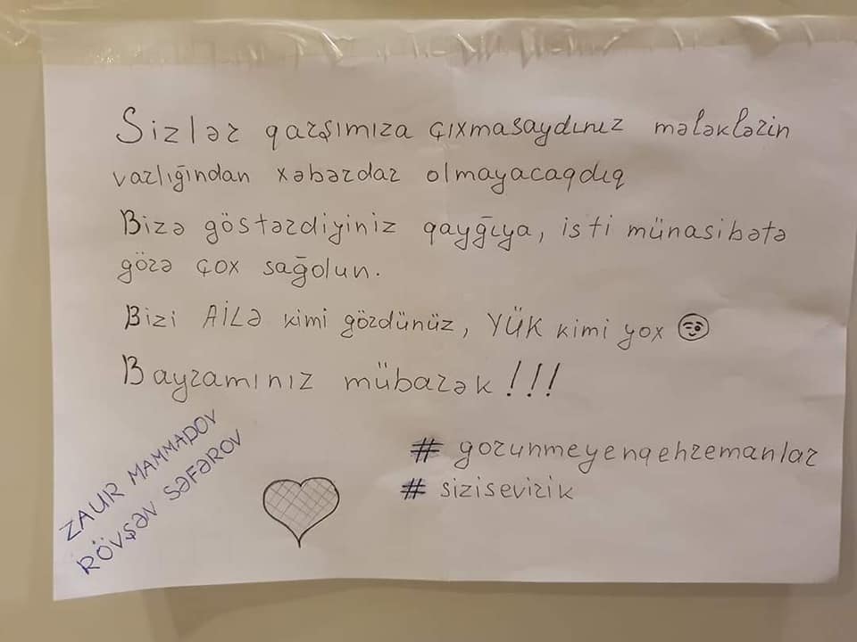 Karantindəki tələbələrimizdən təsirli addım - FOTO 