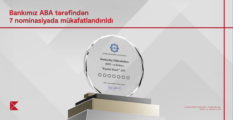Kapital Bank 7 nominasiya üzrə mükafatlandırıldı