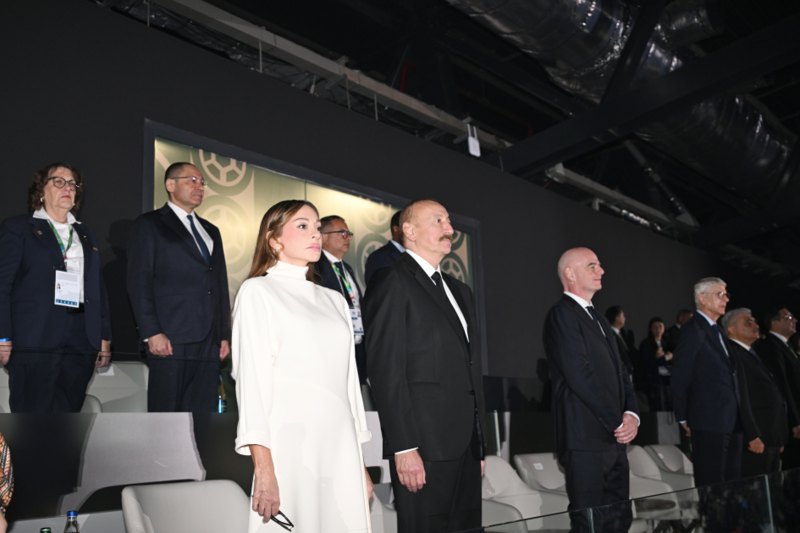 Prezident İlham Əliyev FIFA U-15 dünya çempionatının və festivalının açılış mərasimini izləyib - FOTOLAR