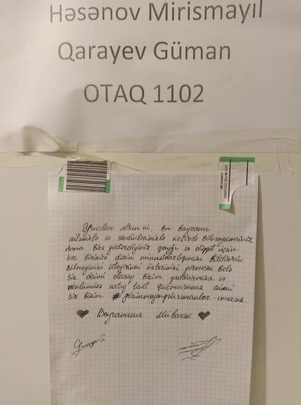 Karantindəki tələbələrimizdən təsirli addım - FOTO 