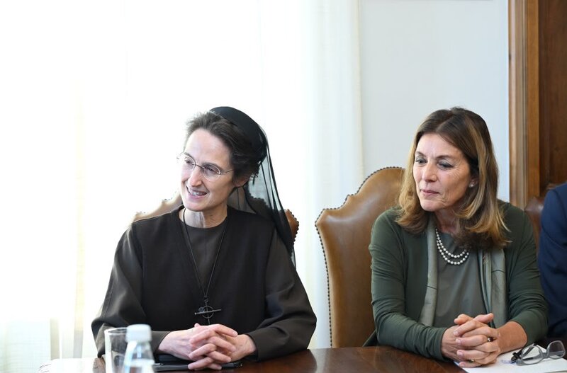 Leyla Əliyeva rahibə Petrini ilə görüşdü - FOTOLAR