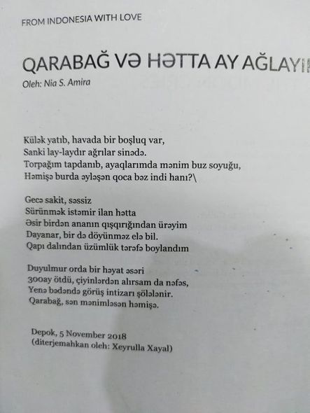 Niya Amira: "İndoneziya birmənalı olaraq Azərbaycanın tərəfindədir" - MÜSAHİBƏ