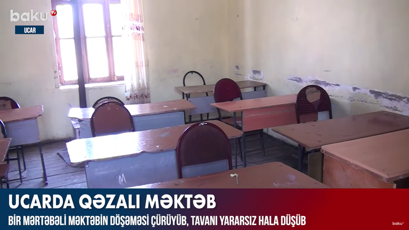 Ucarda qəzalı məktəb şagirdlərin həyatı üçün təhlükə yaradır - VİDEO