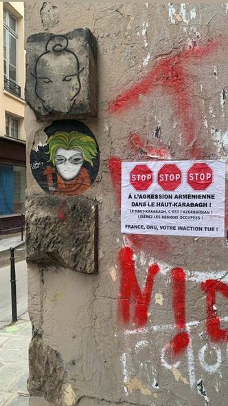 Paris və Nant şəhərlərinin küçələrini "Qarabağ Azərbaycandır!" plakatları bürüyüb - FOTO