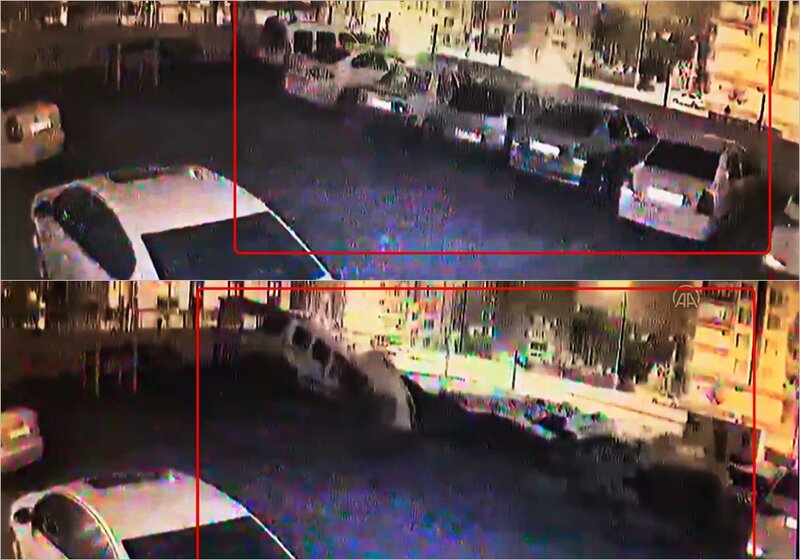 Şiddətli yağış altı avtomobili bir anda yoxa çıxartdı - VİDEO