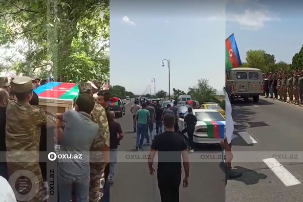 Şəhid olan hərbi qulluqçumuzla Naxçıvanda vida mərasimi keçirilir