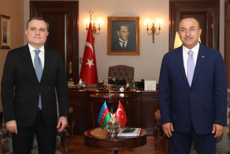 Ceyhun Bayramov Mövlud Çavuşoğlu ilə görüşüb - FOTO
