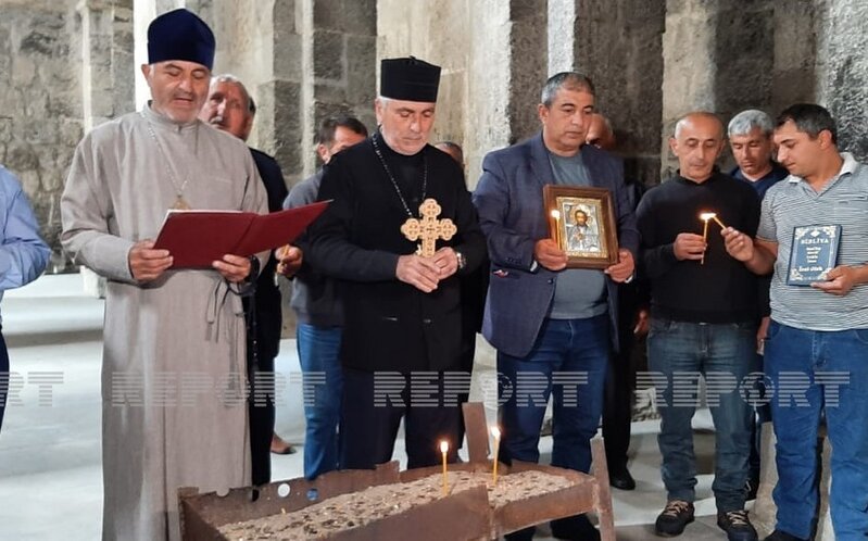 Udilər Laçındakı "Ağoğlan" məbədində növbəti dəfə ibadət ediblər - FOTO