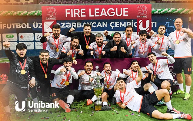 Unibank komandası futbol çempionatının qalibi olub