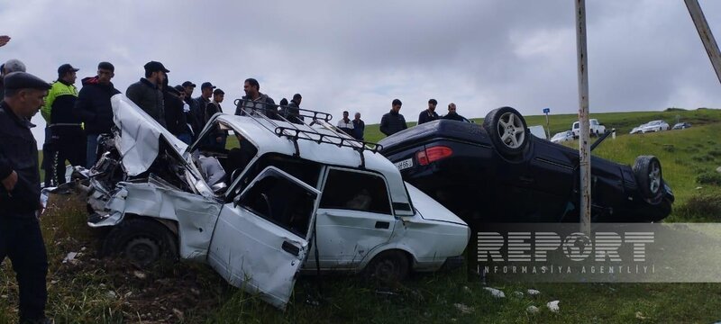 Şamaxıda yol qəzası: 5 nəfər xəsarət aldı