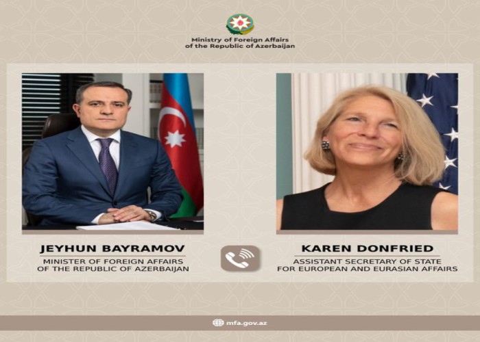 Ceyhun Bayramov ABŞ Dövlət Katibinin köməkçisi ilə müzakirə apardı