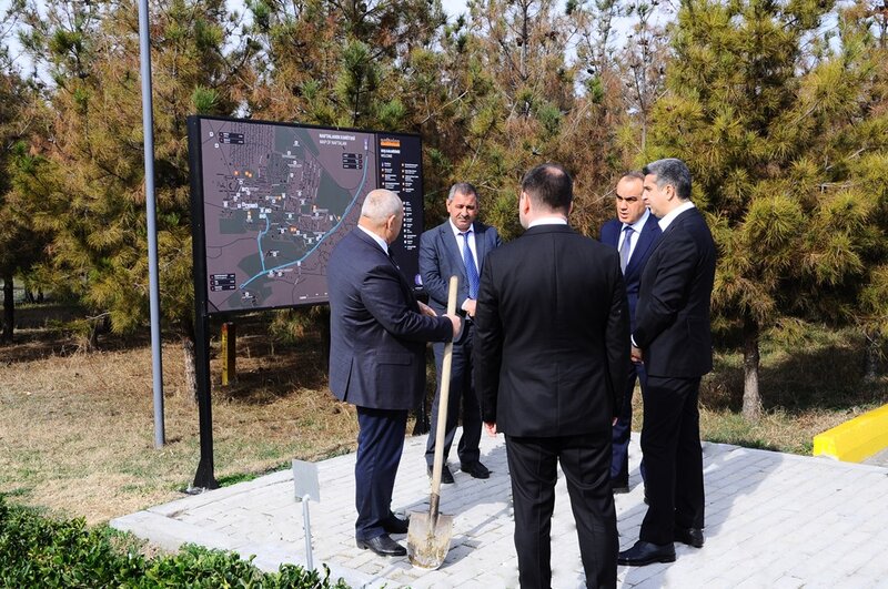 Naftalanda yaşıllaşdırma işləri davam etdirilir - FOTOLAR