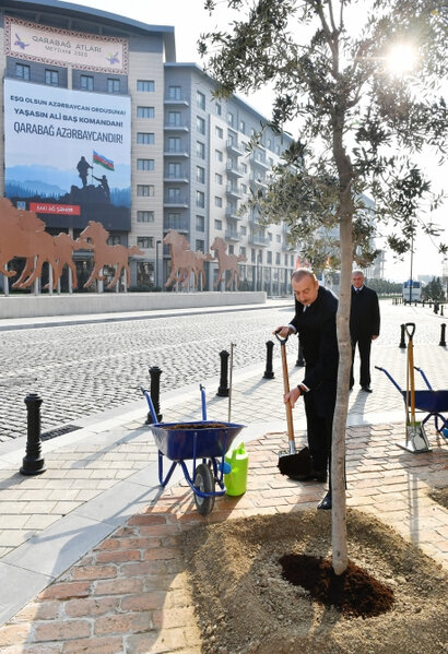 Prezident Ağ Şəhərdə görülən işlərlə tanış oldu - FOTOLAR