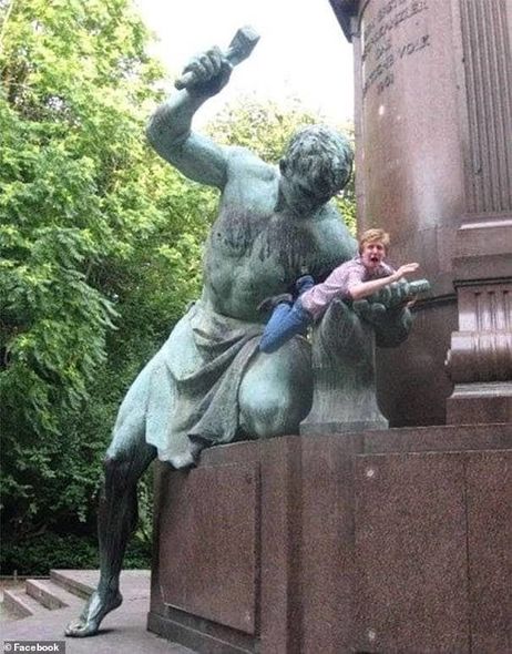 İndi də heykəllər "müqavimət göstərir" – FOTO
