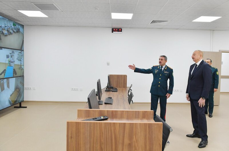 Prezident Bakıda DSX-nin yeni hərbi hospital kompleksinin açılışında iştirak edib - FOTOLAR