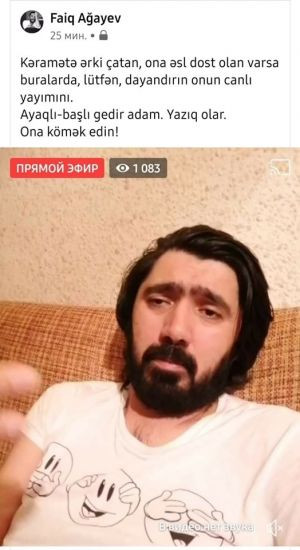 Xalq artisti Kəramətdən yazdı: "Əsl dostu yoxuymuş bu biçarənin