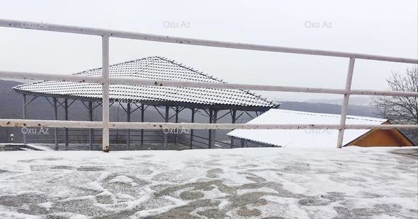Şamaxıya qar yağdı - FOTO