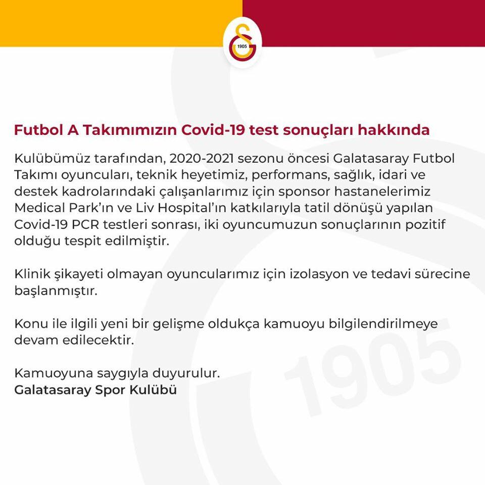 "Qalatasaray"ın futbolçuları koronavirusa yoluxdu