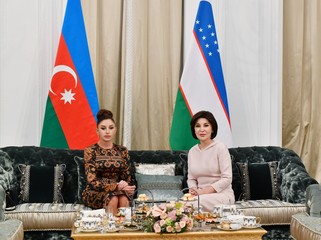 Mehriban Əliyeva Ziroatxon Mirziyoyeva ilə görüşüb - FOTO