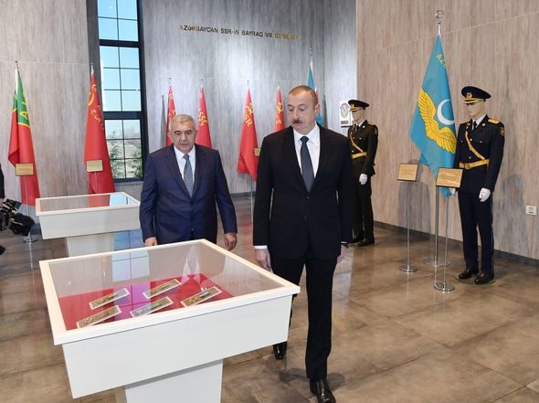 Prezident Tovuzda Dövlət Rəmzləri Muzeyinin açılışında - YENİLƏNİB+FOTO