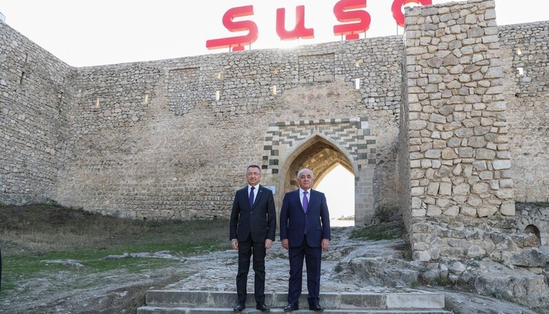 Türkiyənin vitse-prezidenti Füzuli aeroportu ilə tanış oldu - Şuşanı ziyarət etdi