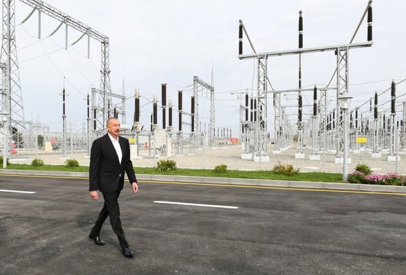 İlham Əliyev yarımstansiyaların açılışında - FOTO