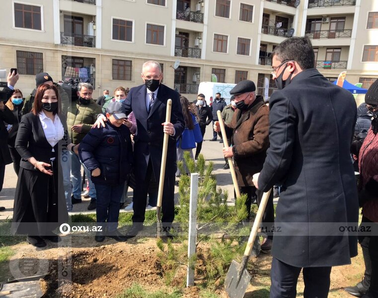 Nazir və agentlik sədri ağac əkdi - FOTO