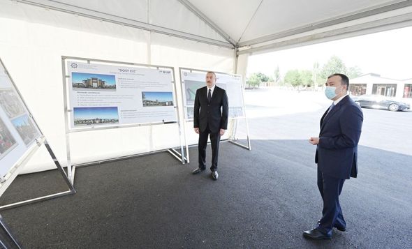 İlham Əliyev İsmayıllıda təməlqoyma mərasimində - FOTO