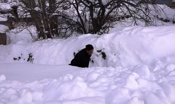 Türkiyədə kənd qarın atında qaldı: Evlərdən çıxmaq üçün tunel qazırlar - FOTO