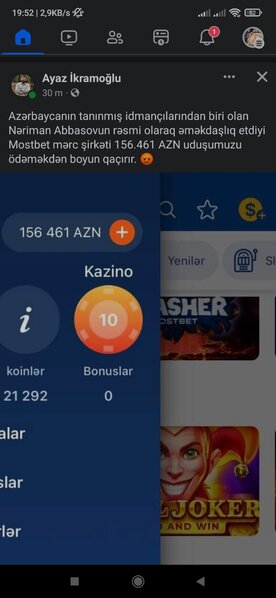 Mostbet'dən daha bir dələduzluq faktı: Vətəndaşın pulunu ödəməkdən boyun qaçırır