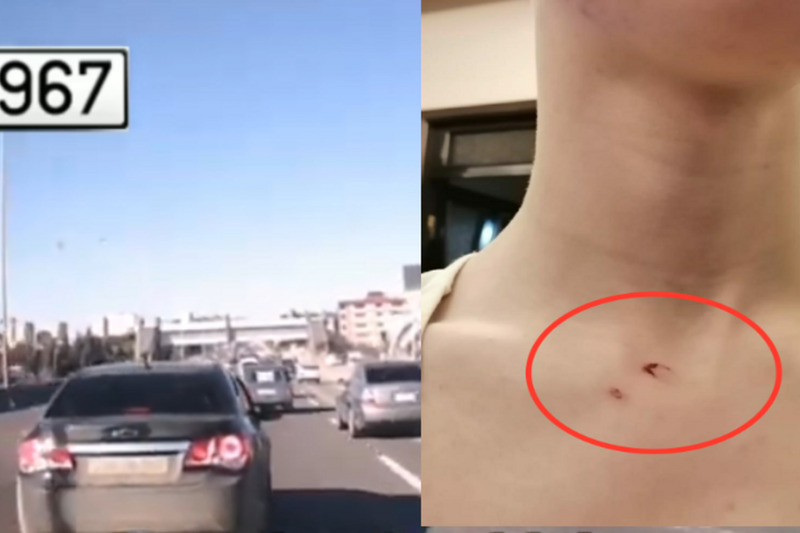 Bakıda qadın xanım sürücünün yolunu kəsən şəxs 20 sutka həbs edildi - FOTO - VİDEO