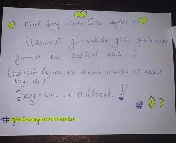 Karantindəki tələbələrimizdən təsirli addım - FOTO 