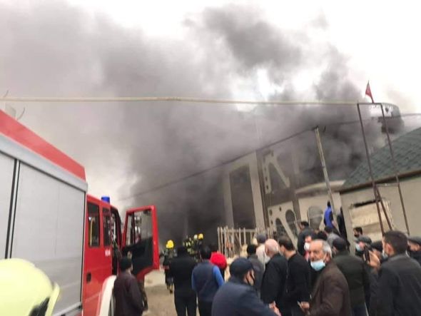 Bakıda yeni tikilən obyektdəki yanğın söndürüldü - YENİLƏNİB + FOTO/VİDEO
