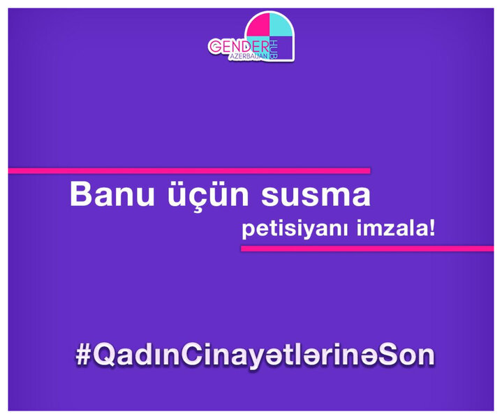 "Gender Hub Azərbaycan" qadınlara qarşı zorakılığa son qoyulması üçün Hökumətə müraciət etdi
