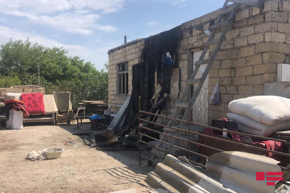 Sumqayıtda spirtli içki aludəçisi olan ata oğlunun evini yandırdı - FOTO