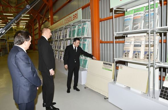 Prezident Qazaxda əhəng zavodunun açılışında iştirak edib - YENİLƏNİB+FOTO