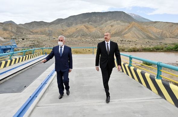 Prezident Ordubad Su Elektrik Stansiyasının tikintisi ilə tanış olub - YENİLƏNİB+FOTO