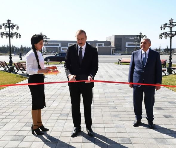 Prezident Tovuzda Dövlət Rəmzləri Muzeyinin açılışında - YENİLƏNİB+FOTO