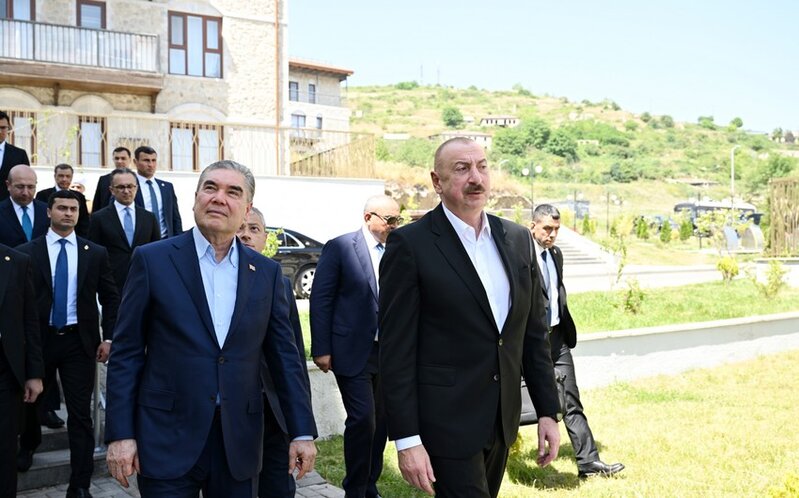İlham Əliyev və Qurbanqulu Berdiməhəmmədov Şuşada - FOTOLAR