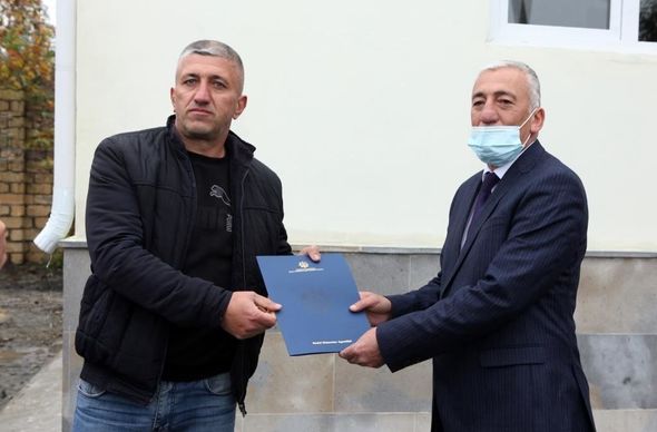 Şəhid ailələrinə və Qarabağ müharibəsi əlillərinə daha 35 fərdi ev təqdim edildi