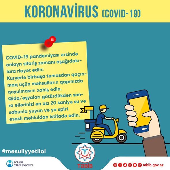 TƏBİB bu şəxslərə müraciət etdi: "Birbaşa təmasa yol verməmək üçün...