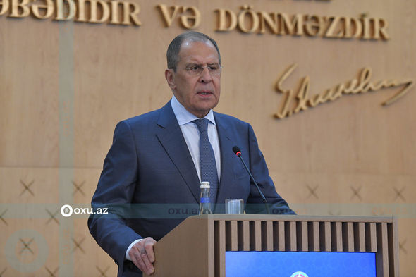 Bayramov-Lavrov mətbuat konfransı Oxu.Az-ın obyektivində - FOTOREPORTAJ