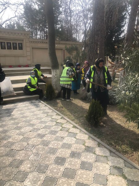 Abşeron rayonunda abadlıq-təmizlik işləri davam etdrilir - FOTOLAR