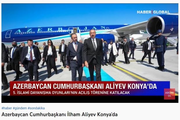 İlham Əliyevin Konyaya səfəri Türkiyə mediası tərəfindən geniş işıqlandırılıb - FOTO