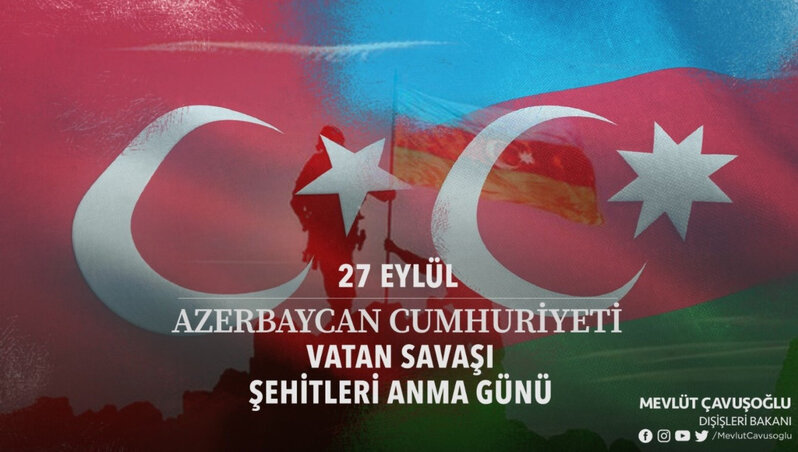 Çavuşoğlu: 'Qarabağı Azərbaycana qovuşduran igid qardaşlarımıza salam olsun!' - FOTO