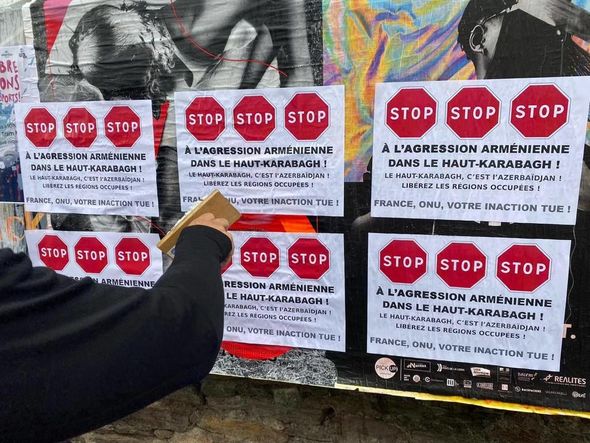 Paris və Nant şəhərlərinin küçələrini "Qarabağ Azərbaycandır!" plakatları bürüyüb - FOTO