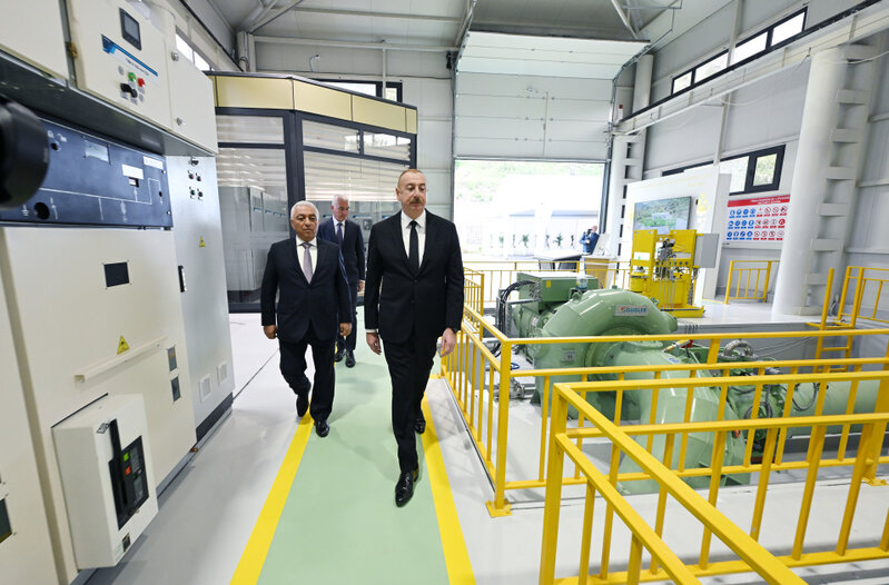 Prezident İlham Əliyev Laçında kiçik su elektrik stansiyalarının açılışlarında iştirak edib - FOTO