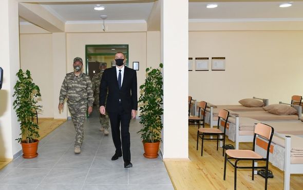 Prezident "N" saylı hərbi hissənin açılışında - YENİLƏNİB + FOTO